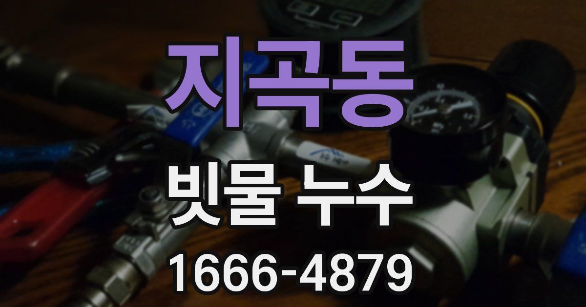 지곡동 빗물 누수