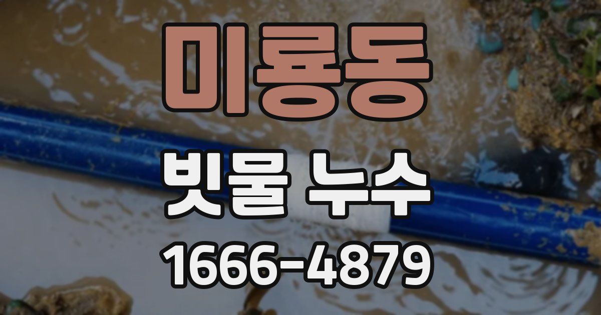 미룡동 빗물 누수