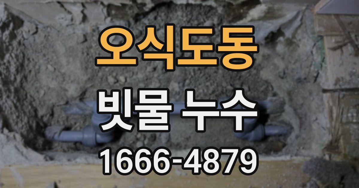 오식도동 빗물 누수