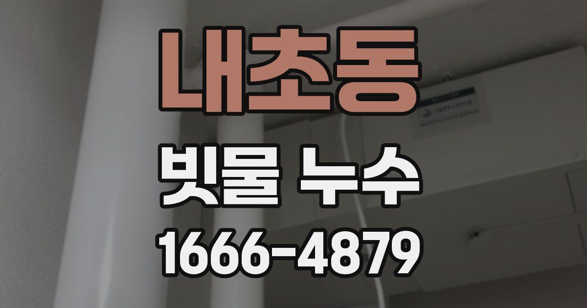 내초동 빗물 누수