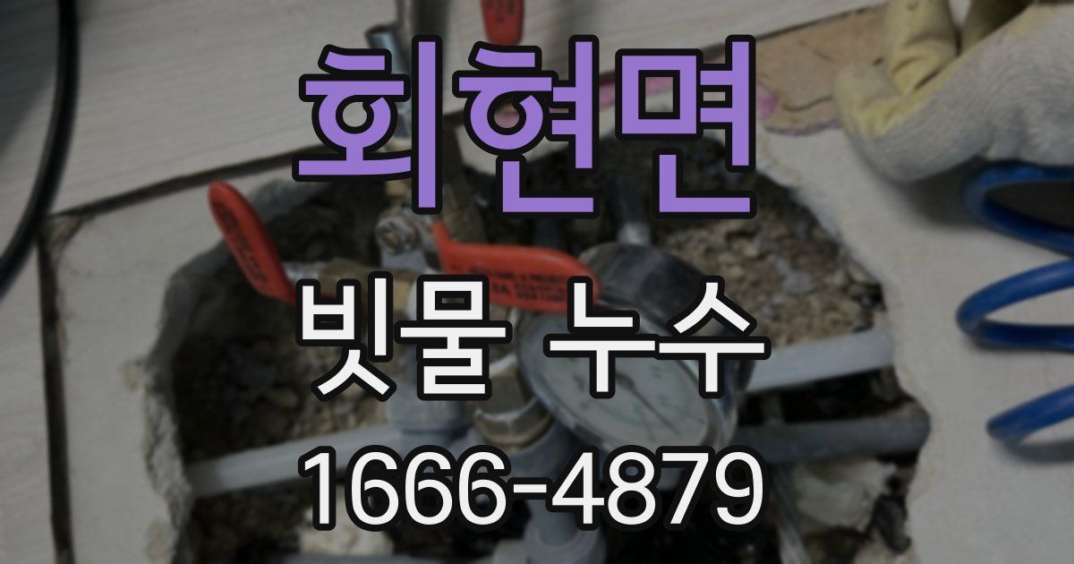 회현면 빗물 누수