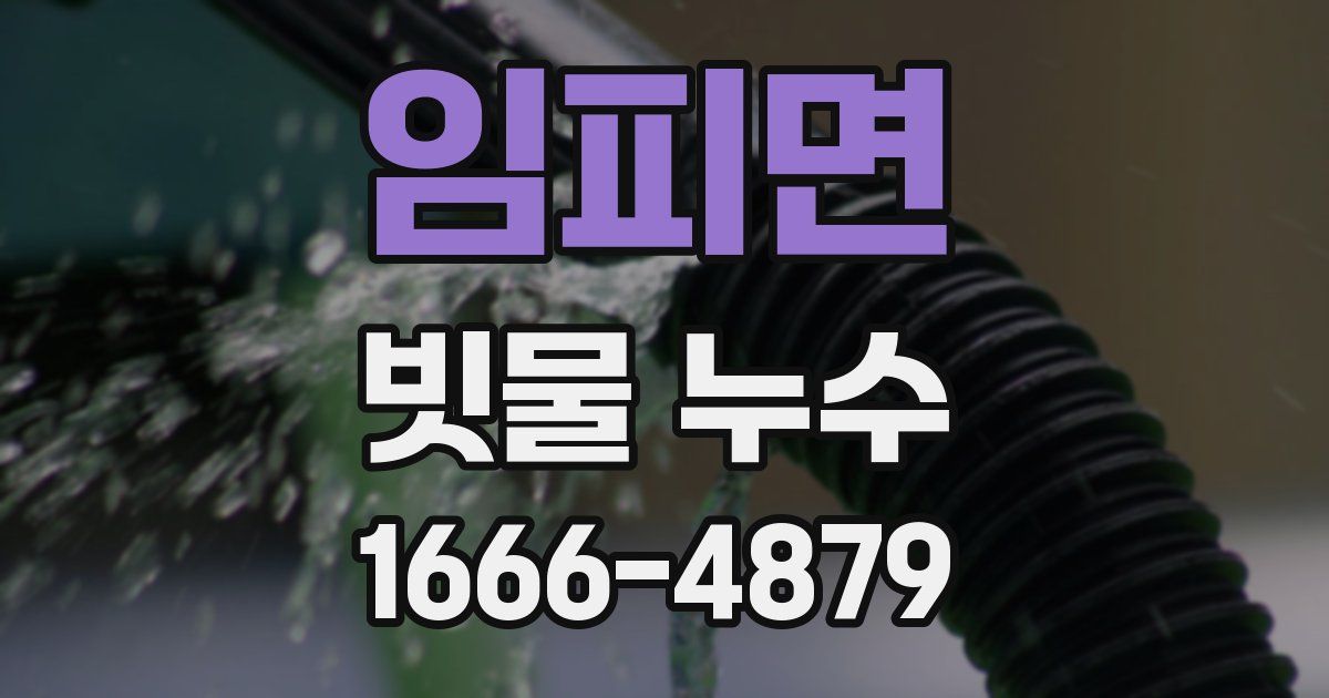 임피면 빗물 누수