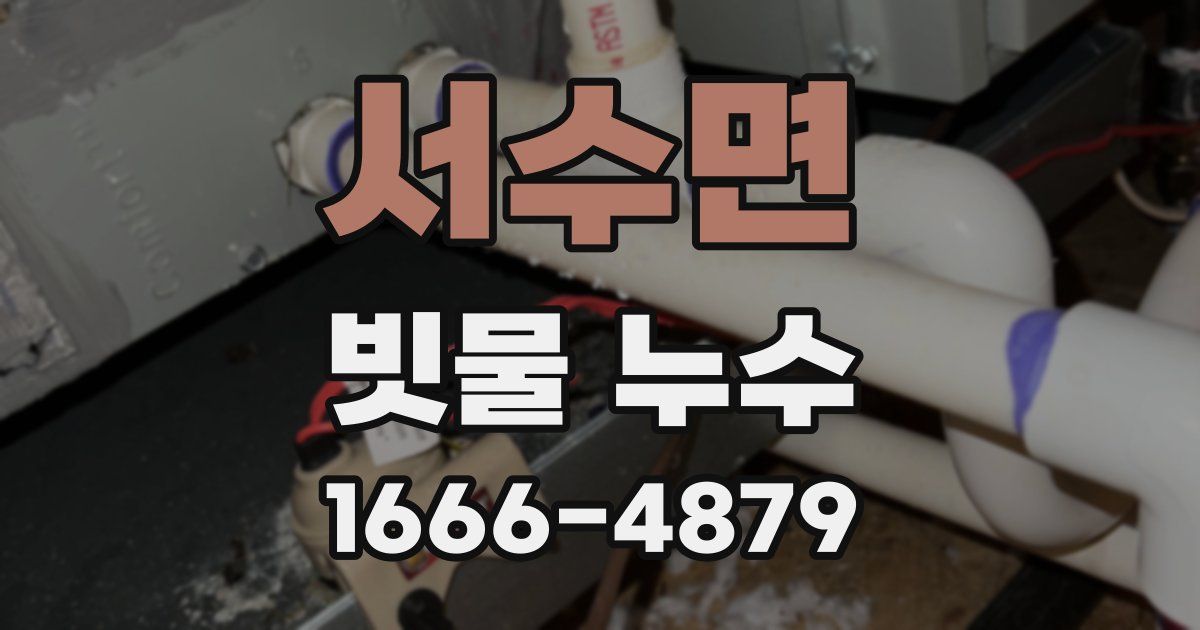 서수면 빗물 누수