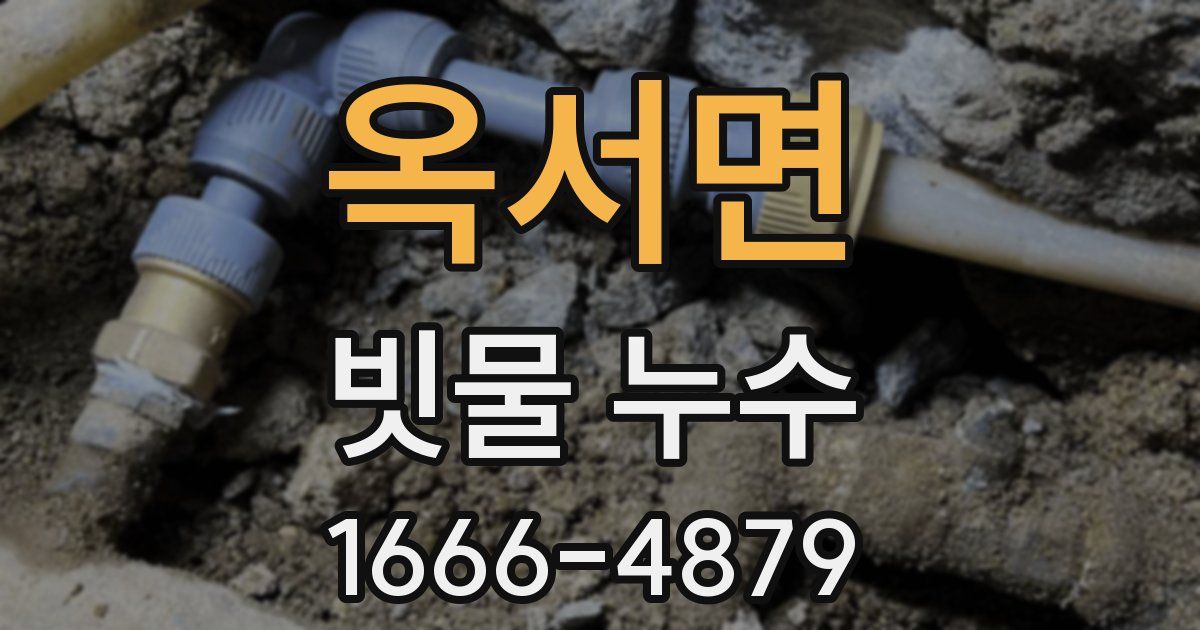 옥서면 빗물 누수