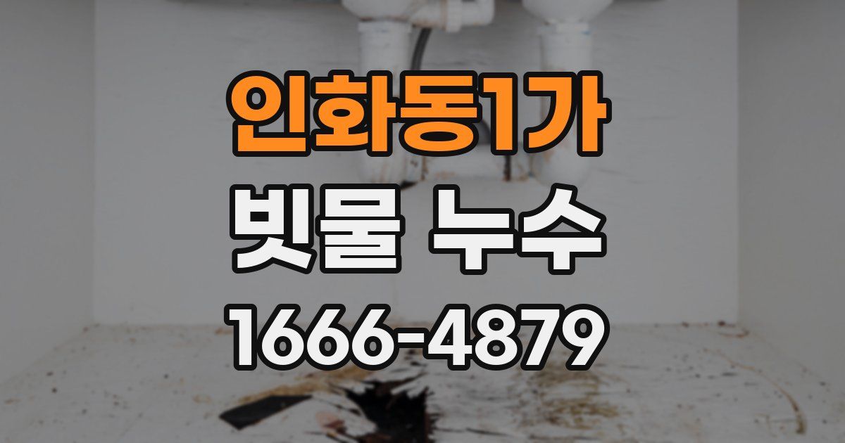 인화동1가 빗물 누수