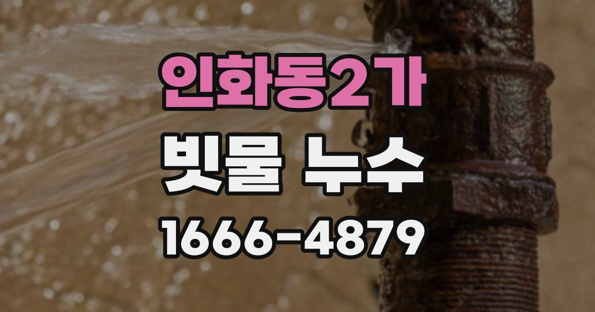 인화동2가 빗물 누수