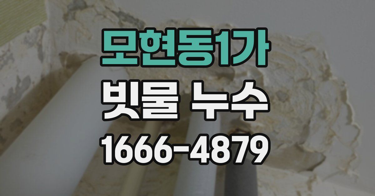 모현동1가 빗물 누수