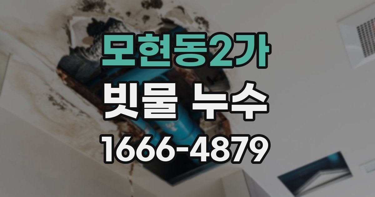 모현동2가 빗물 누수