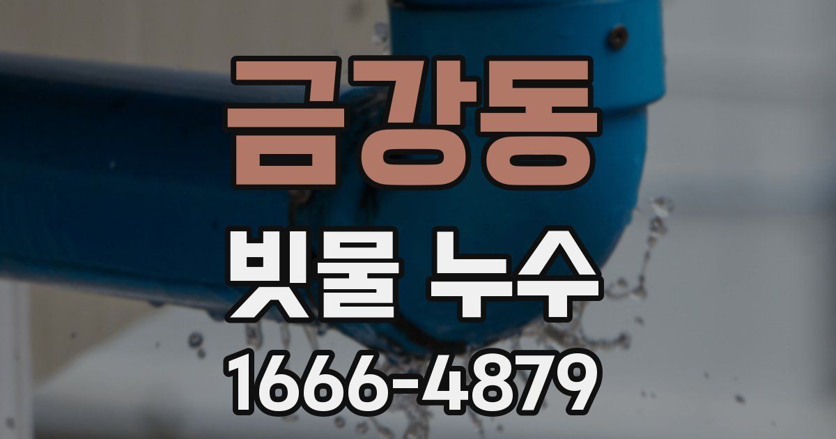 금강동 빗물 누수