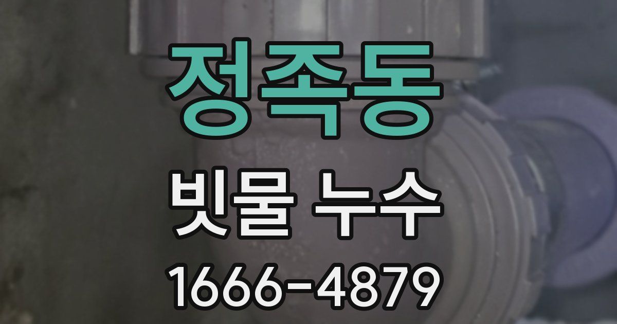 정족동 빗물 누수