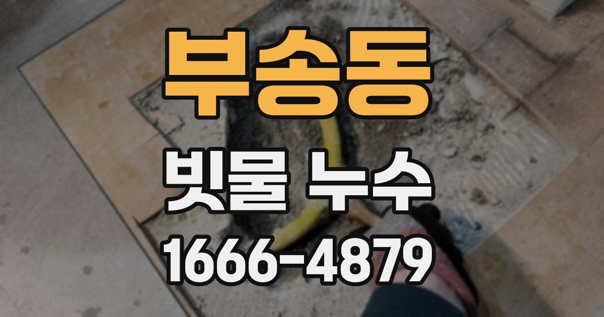 부송동 빗물 누수
