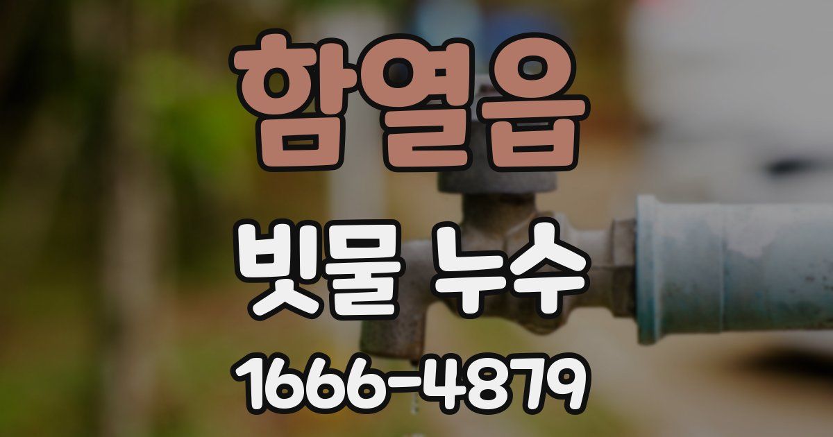 함열읍 빗물 누수