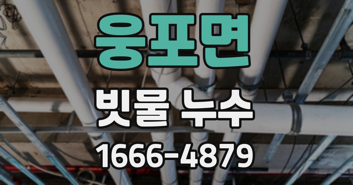 웅포면 빗물 누수