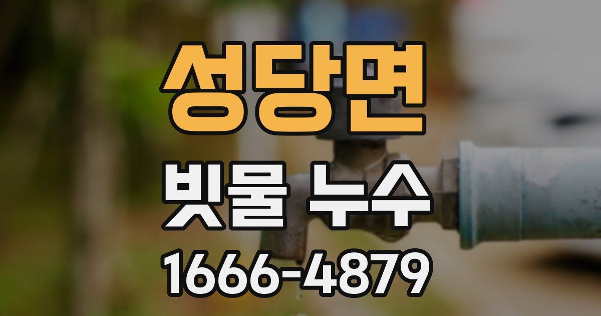 성당면 빗물 누수