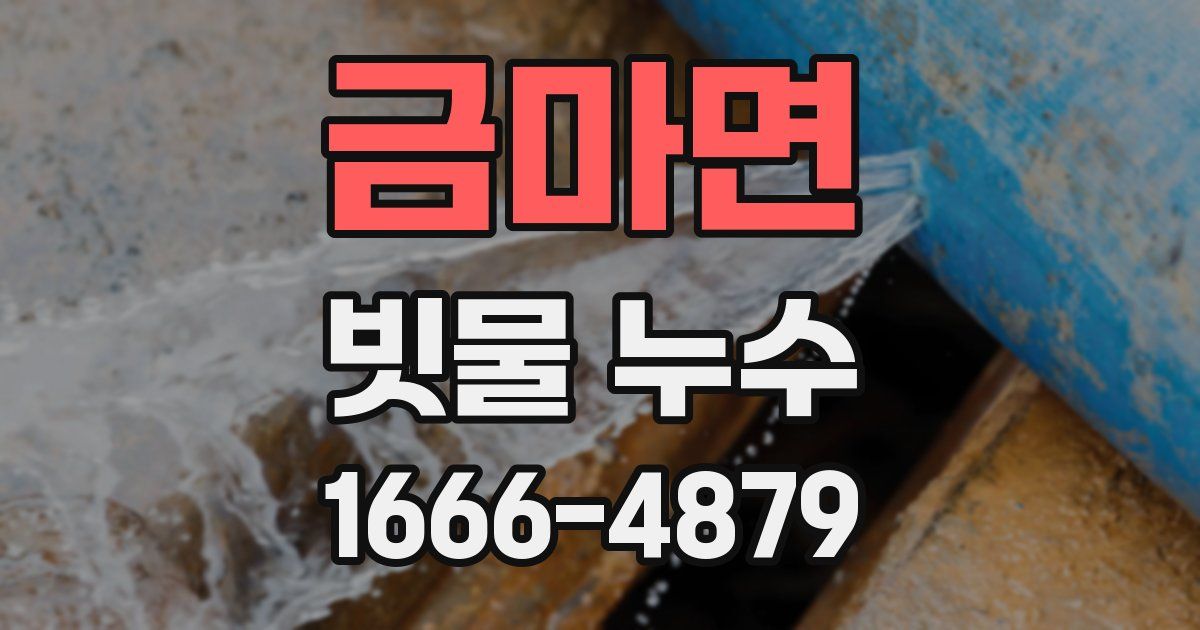 금마면 빗물 누수