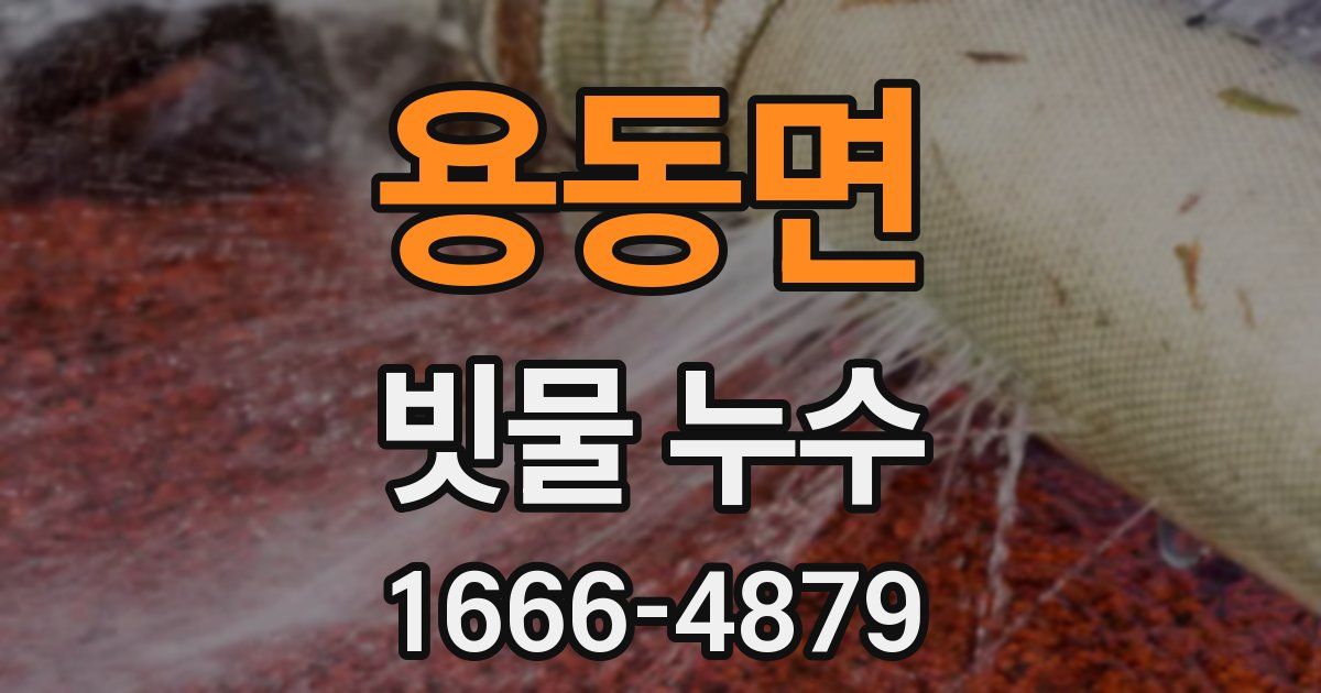 용동면 빗물 누수