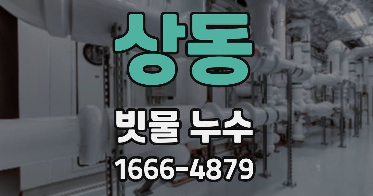 상동 빗물 누수