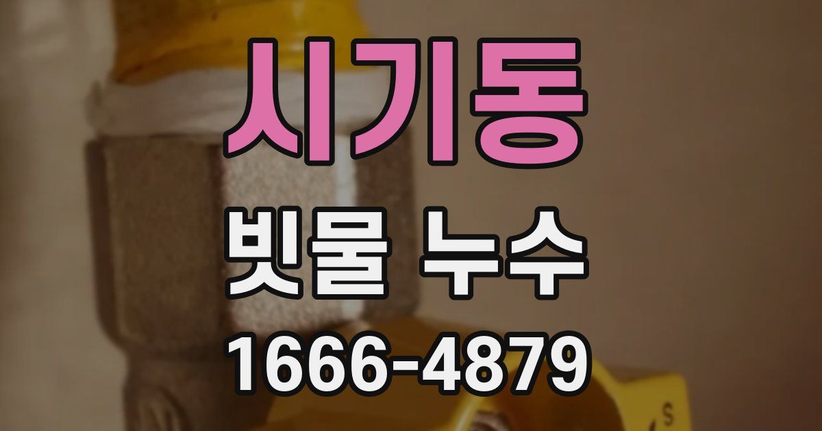 시기동 빗물 누수