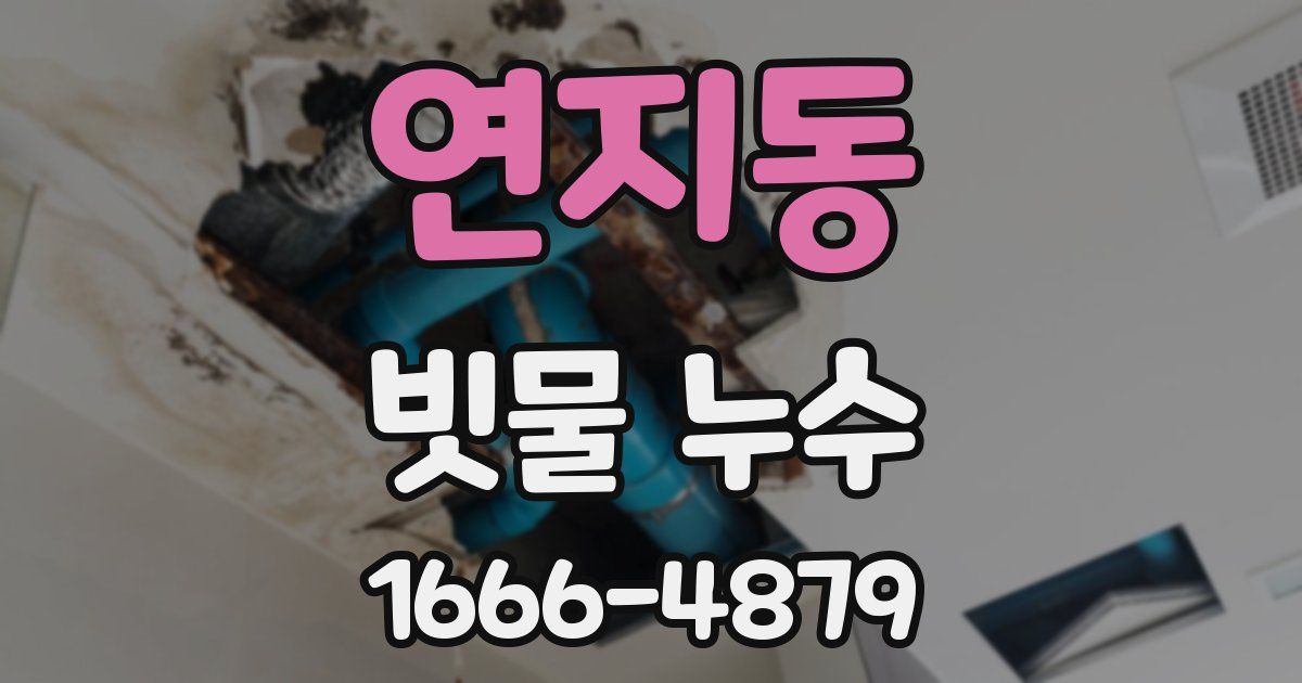 연지동 빗물 누수