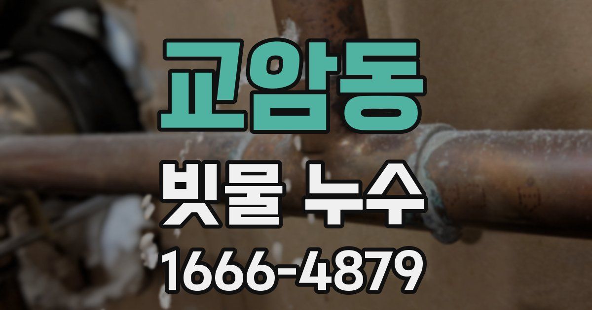 교암동 빗물 누수
