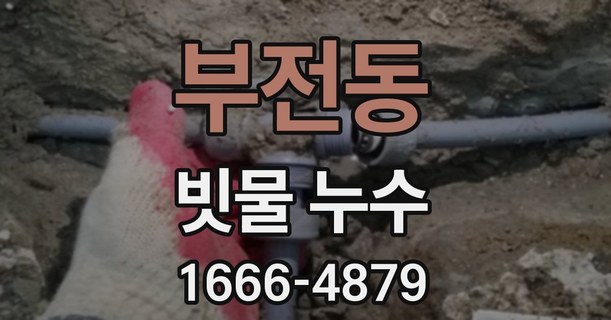 부전동 빗물 누수