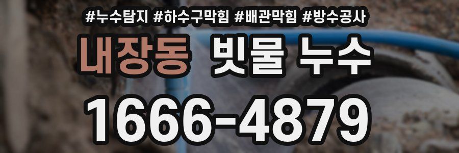 내장동 빗물 누수