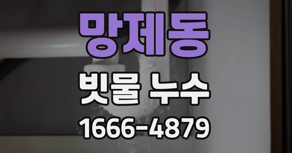 망제동 빗물 누수