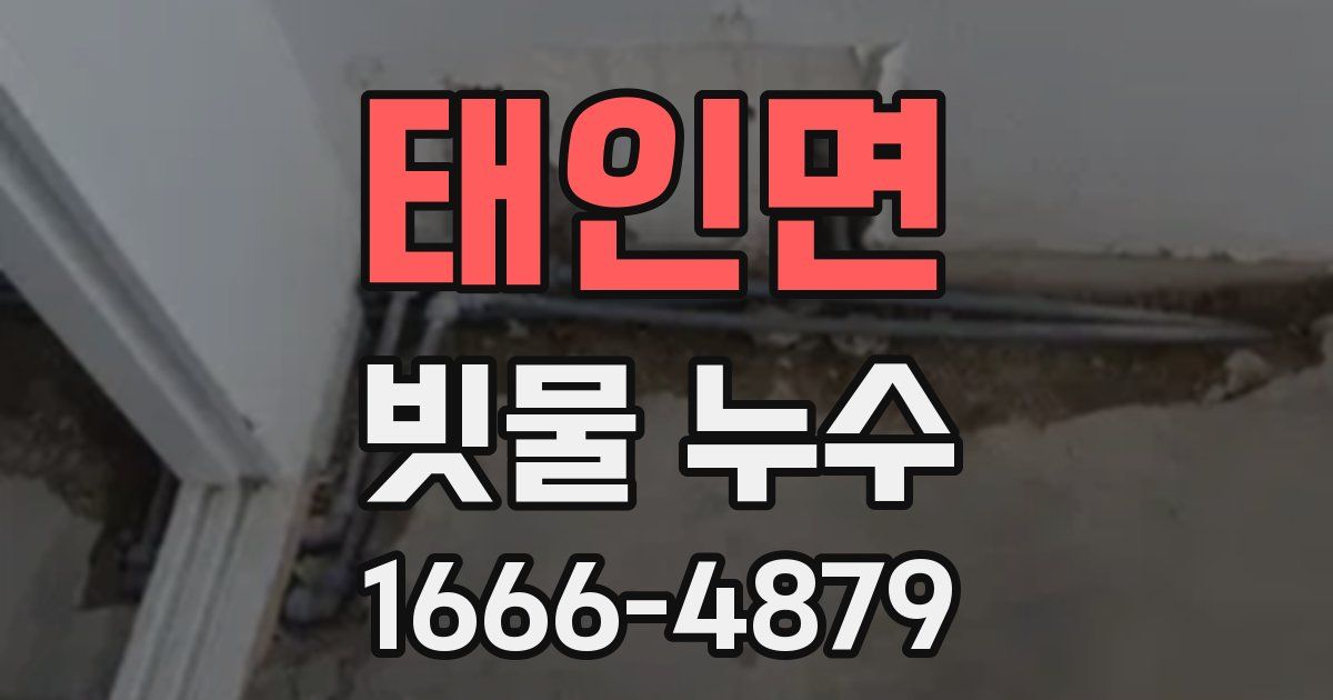 태인면 빗물 누수