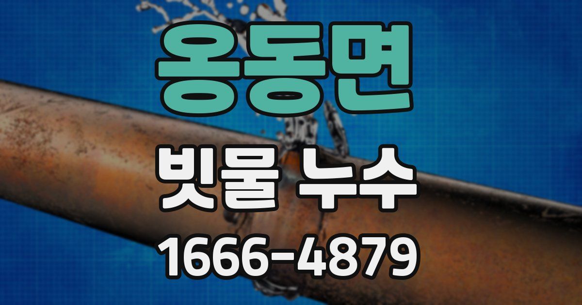 옹동면 빗물 누수