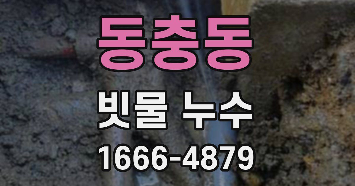 동충동 빗물 누수
