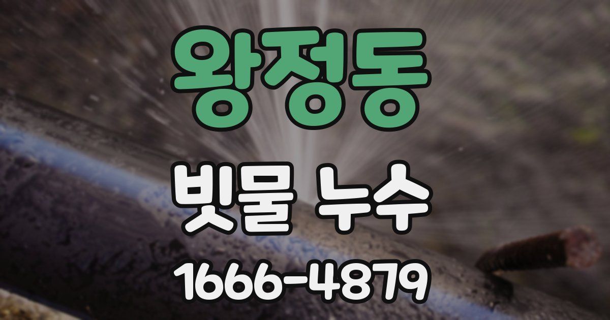 왕정동 빗물 누수