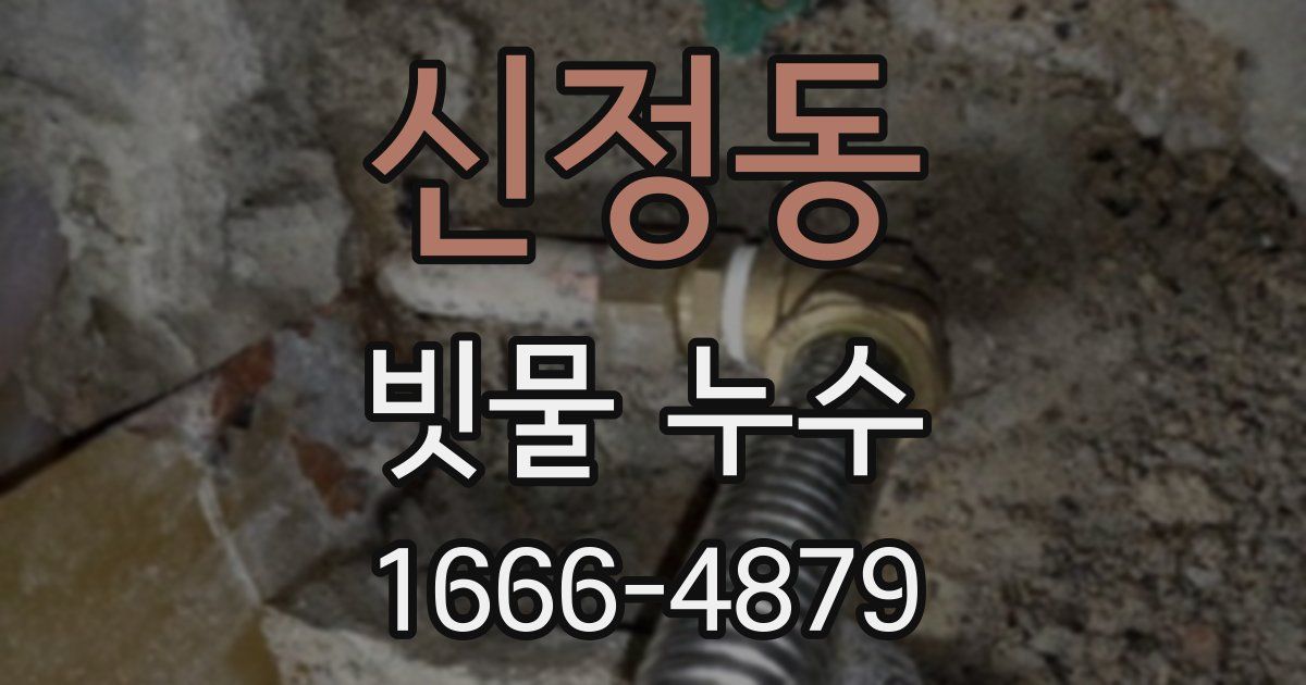 신정동 빗물 누수