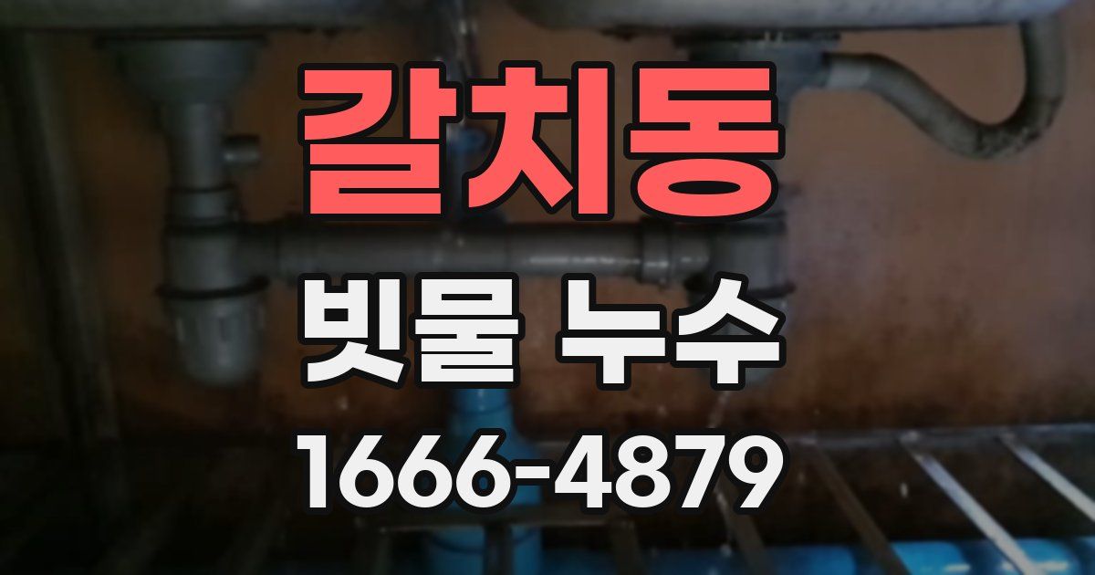 갈치동 빗물 누수
