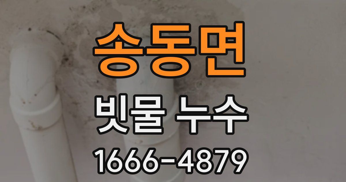 송동면 빗물 누수
