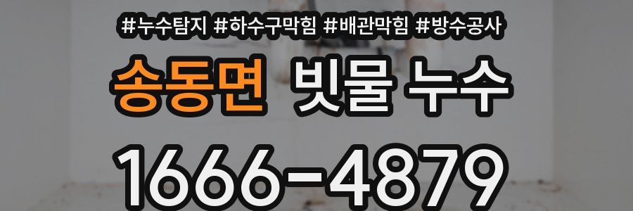 송동면 빗물 누수