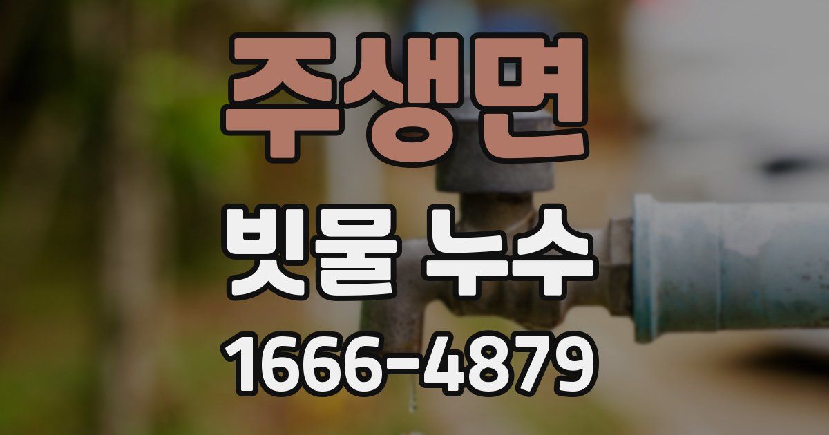 주생면 빗물 누수
