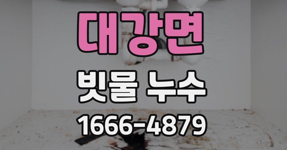 대강면 빗물 누수