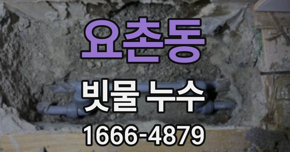 요촌동 빗물 누수