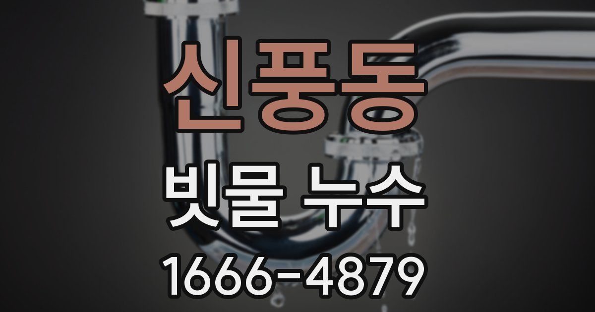 신풍동 빗물 누수