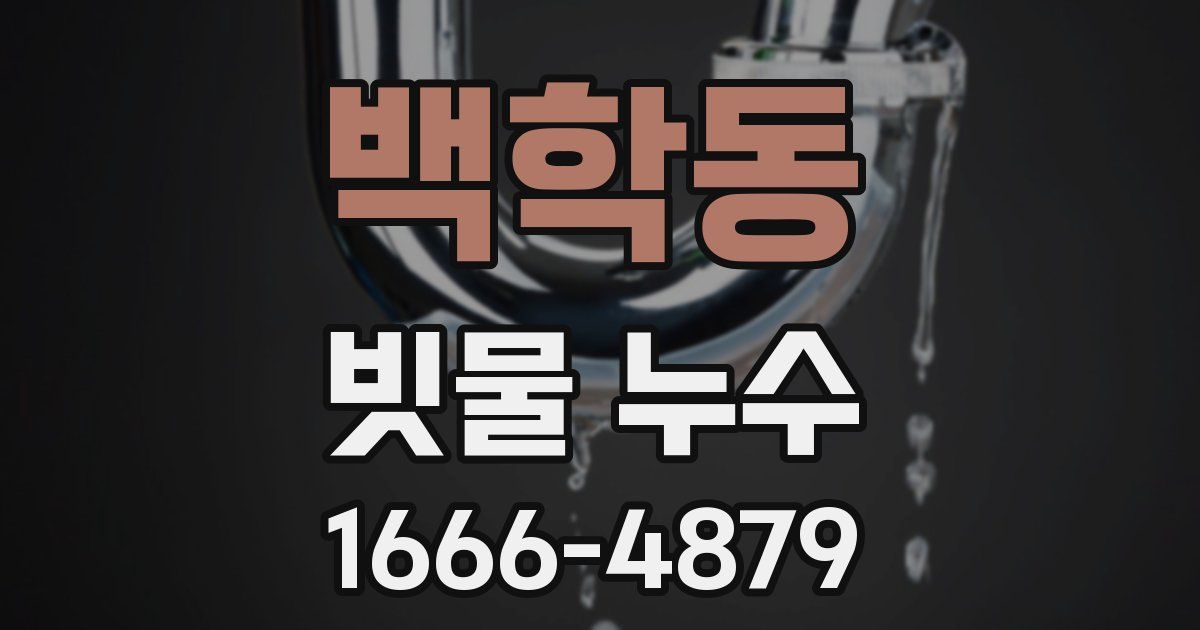 백학동 빗물 누수