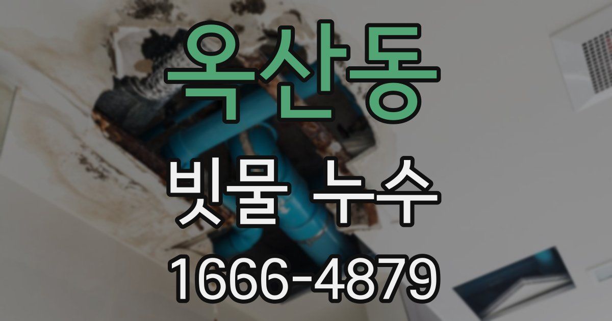 옥산동 빗물 누수
