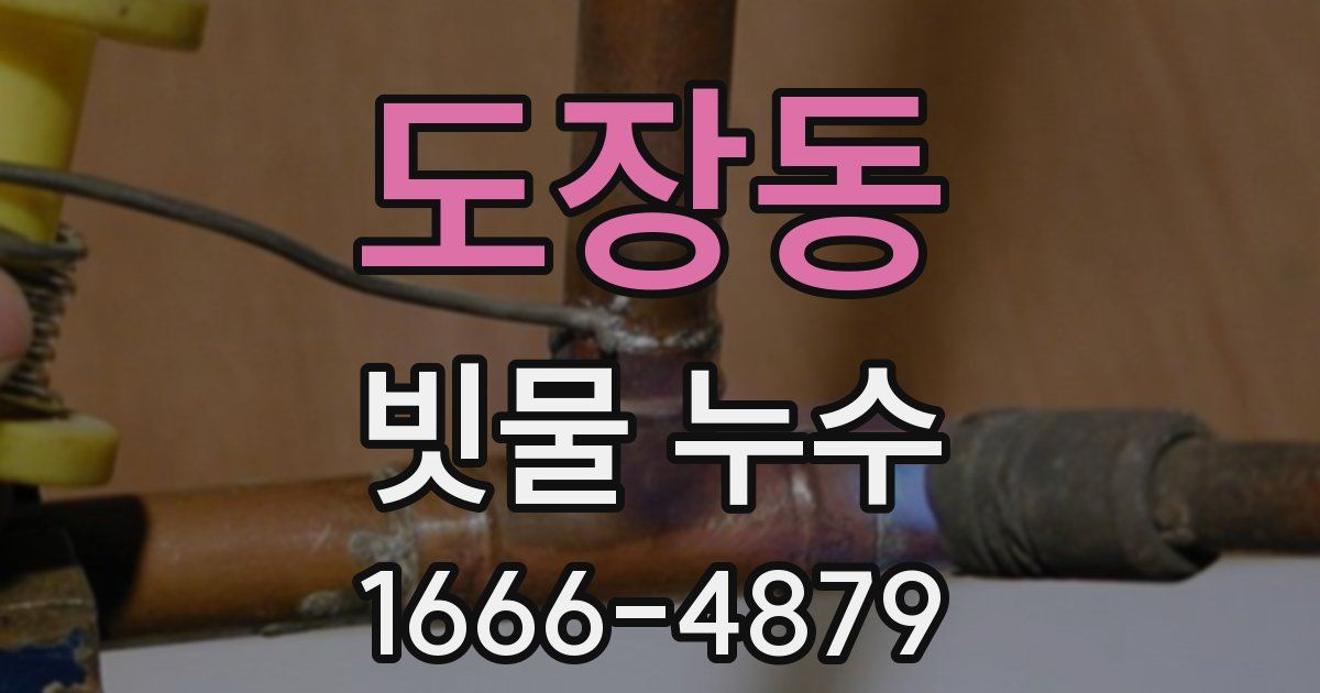 도장동 빗물 누수