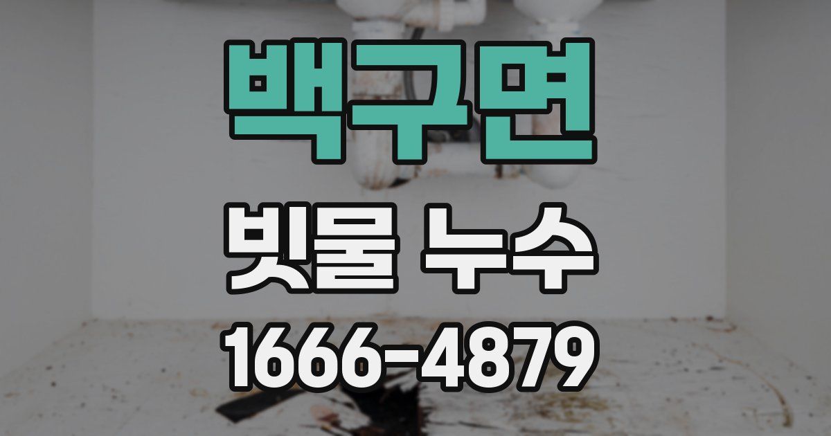 백구면 빗물 누수