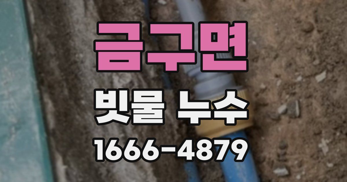 금구면 빗물 누수