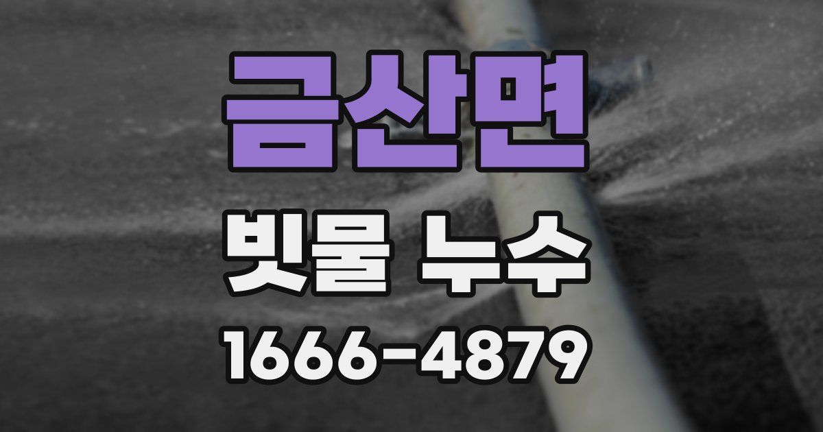 금산면 빗물 누수
