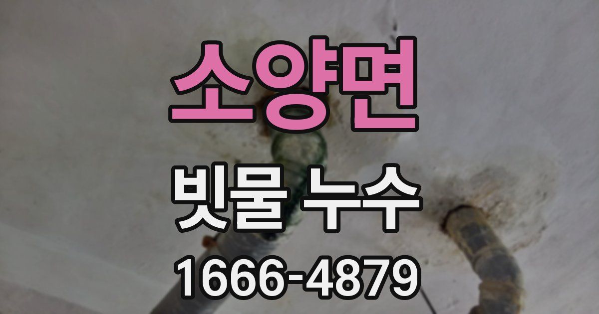 소양면 빗물 누수