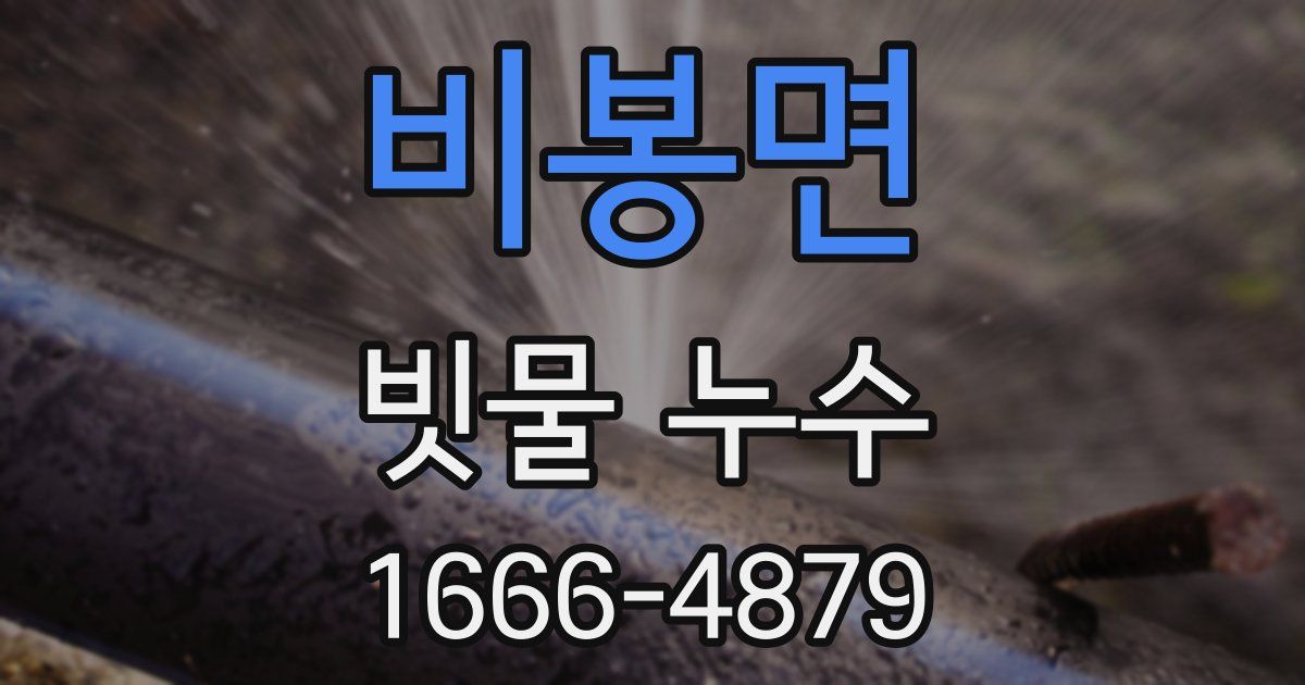 비봉면 빗물 누수