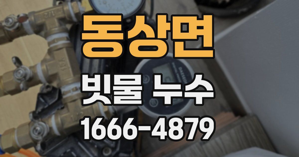 동상면 빗물 누수