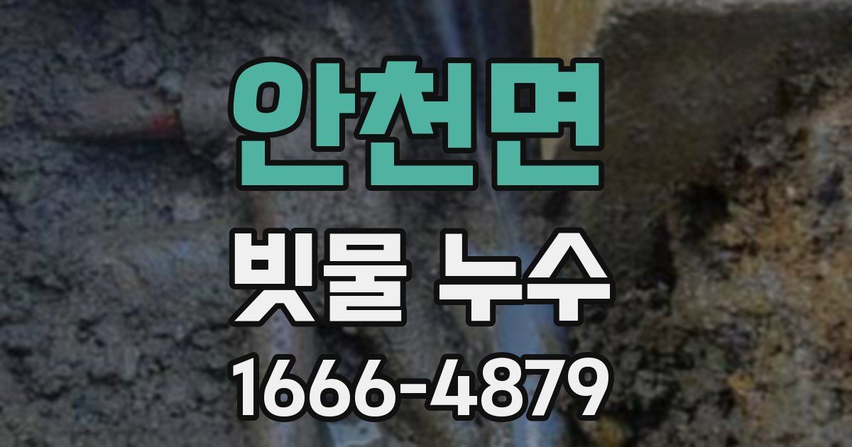 안천면 빗물 누수