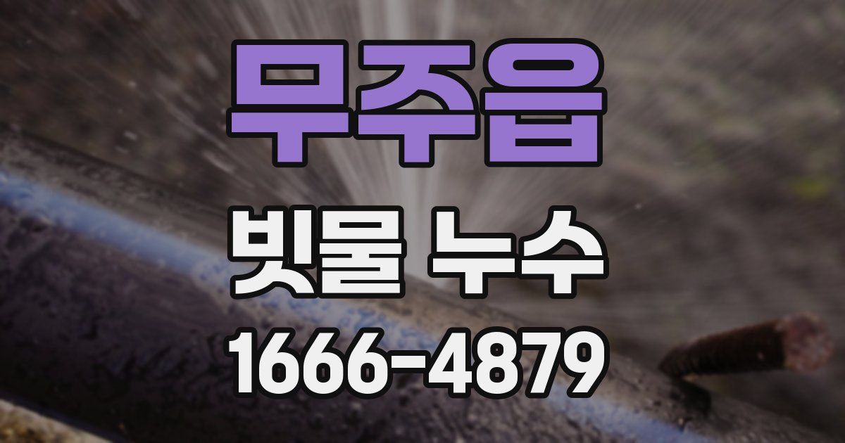 무주읍 빗물 누수